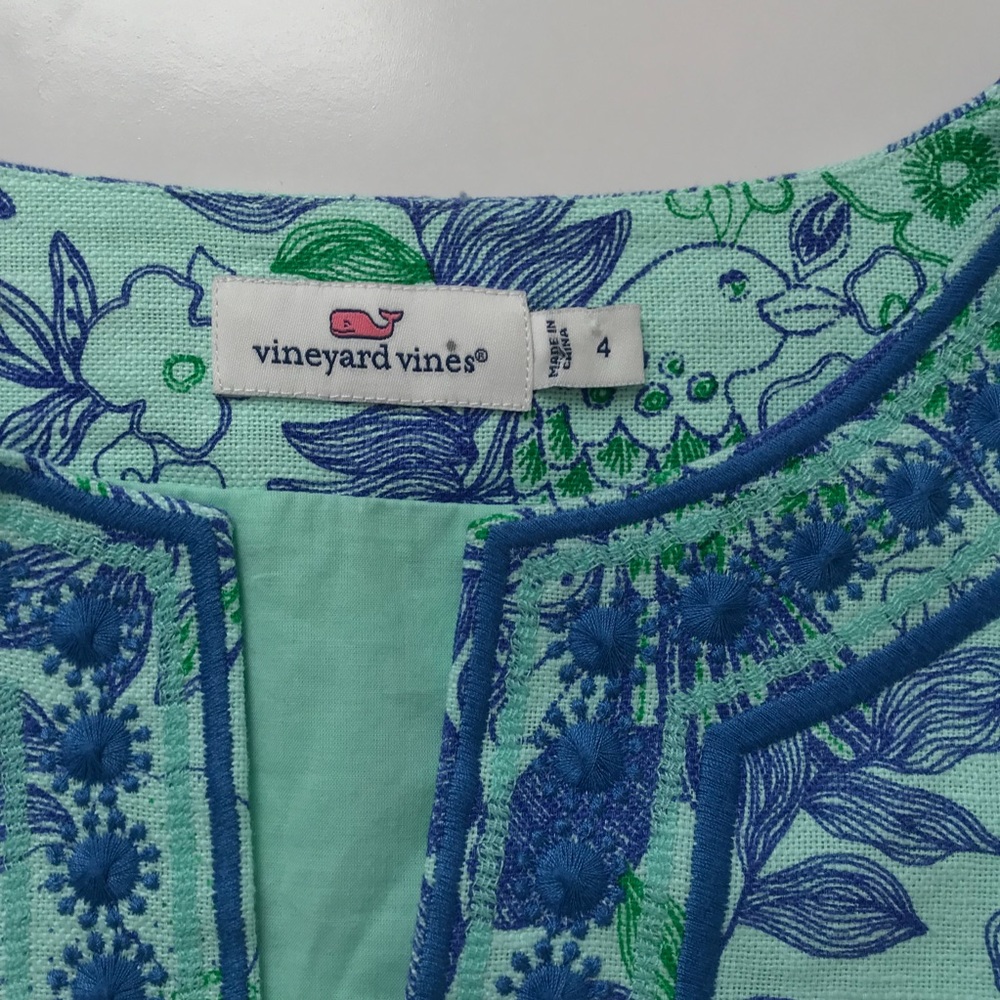 Vineyard Vines Cordia Floral Tunic Dress Size 4 - Picture 6 of 8